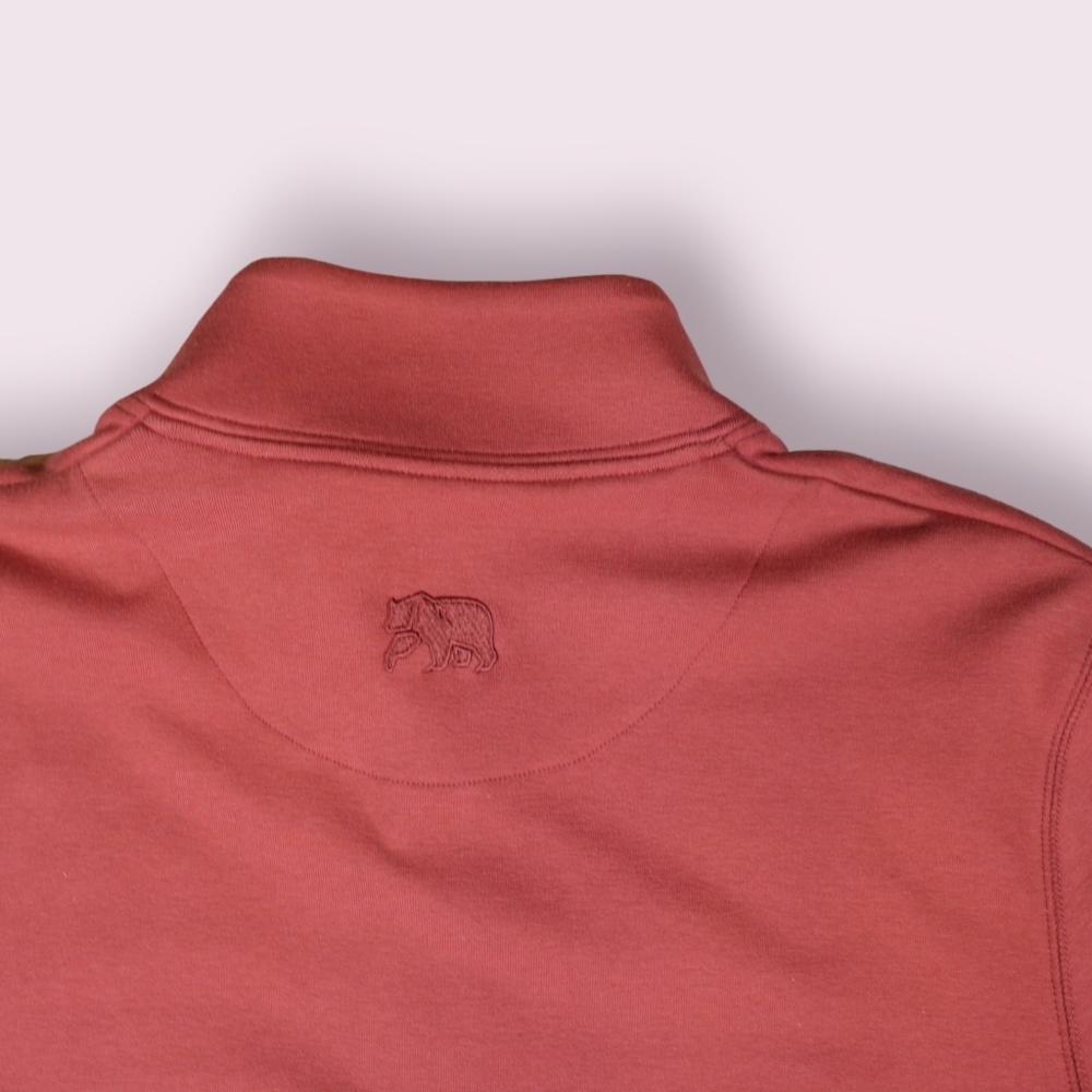 The Normal Brand Men's Sweater Button Popover Shirt Puremeso Medium Red - Picture 4 of 10